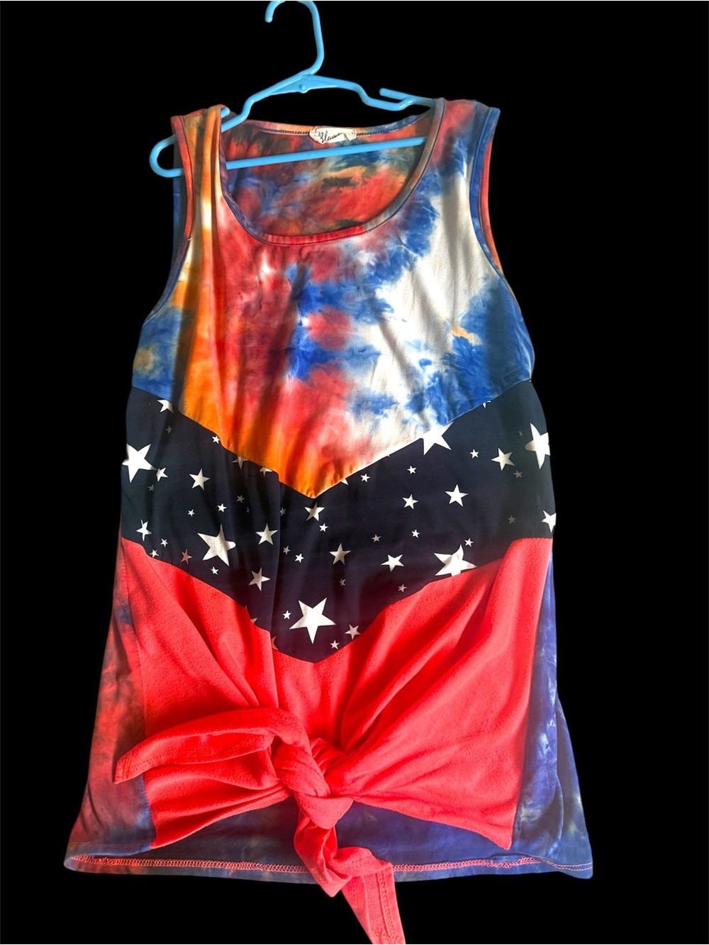 Entro Fourth of July Or everyday top colorful stars purchased at boutique soft